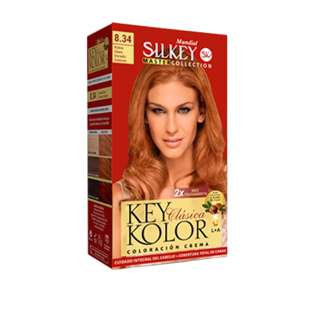 Key color master collection 8.34 rubio claro dorado cobrizo