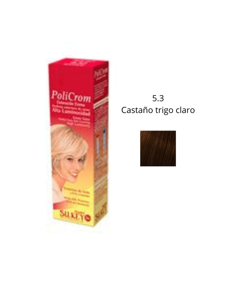 Policrom coloración 5.3 castaño trigo claro 47gr