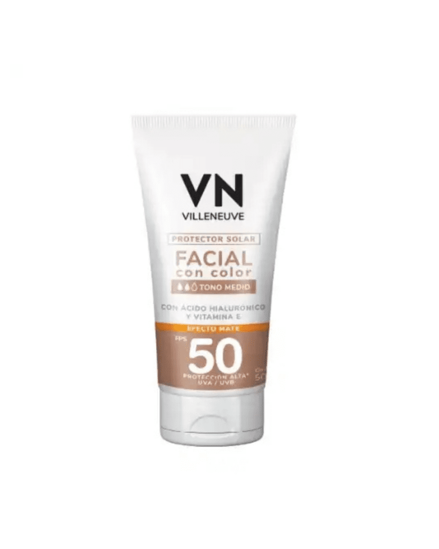 Villeneuve protector solar facial tono medio FPS 50 50ml
