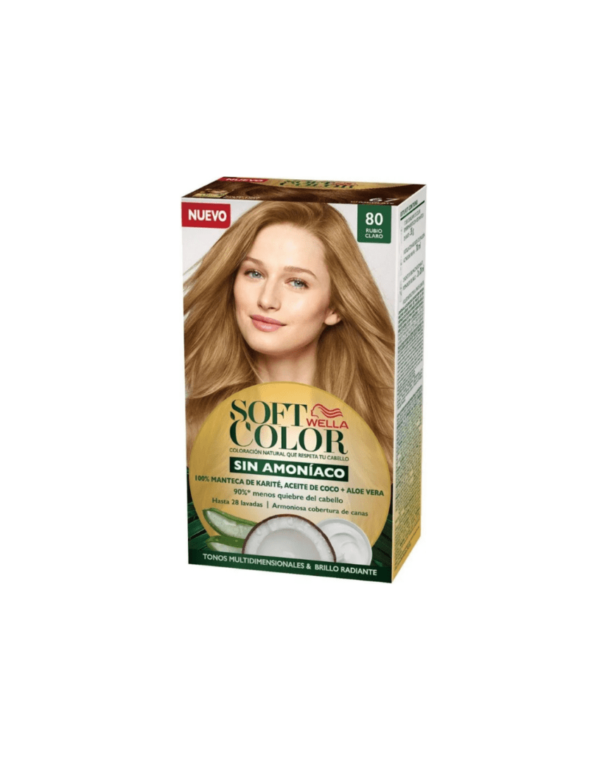 Soft color con miel N°80 rubio claro