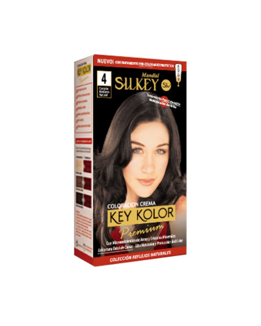 Key color premium coloracion 4 castaño mediano