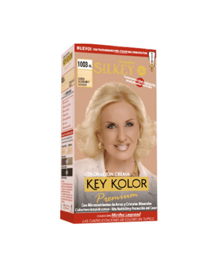 Key color premium coloracion 1003 super aclarador dorado