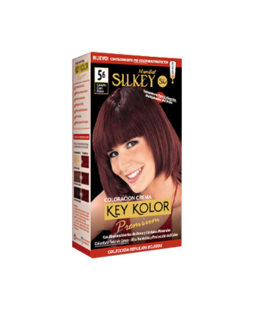 Key color premium coloracion 5.6 castaño claro rojizo