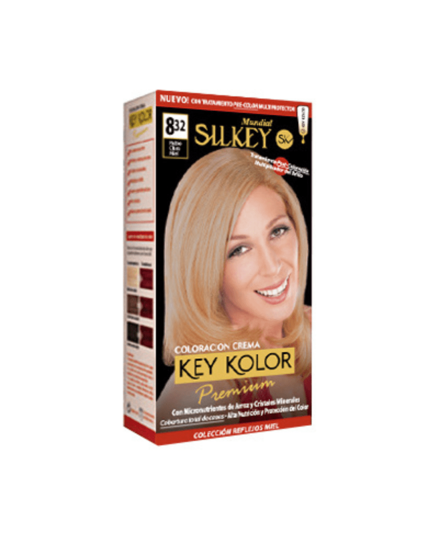 Key color premium coloración 8.32 rubio claro miel