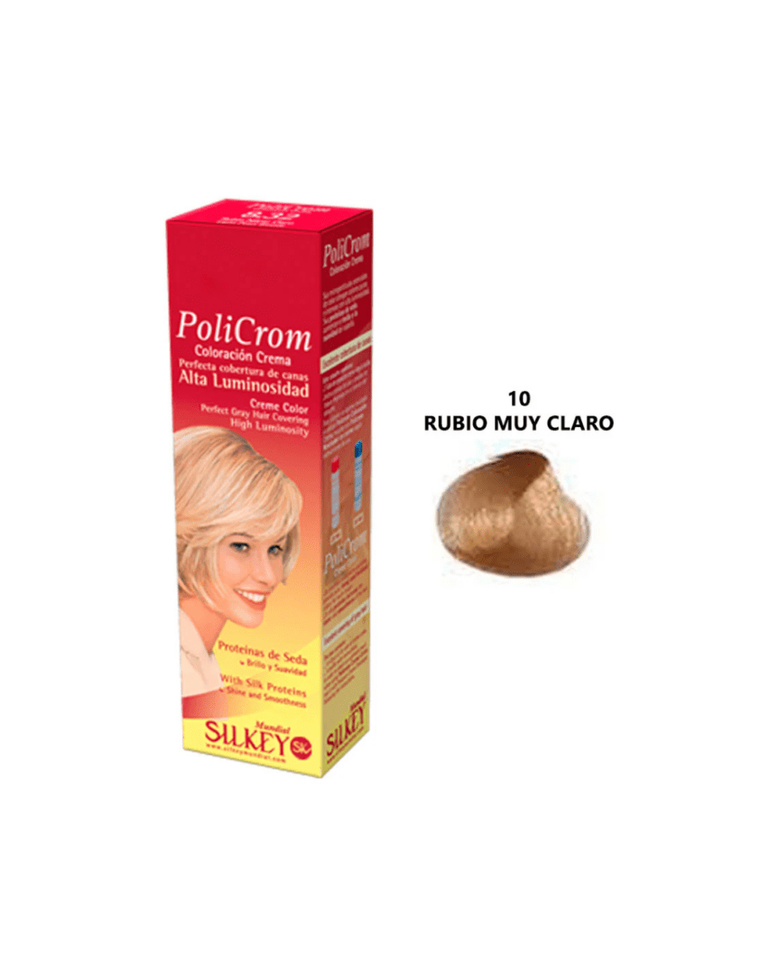 Policrom coloración 10 rubio clarísimo 47gr