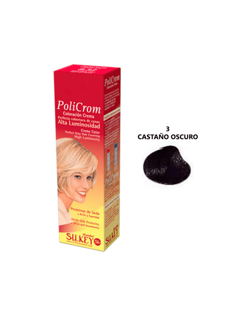 Policrom coloración 3 castaño oscuro 47gr