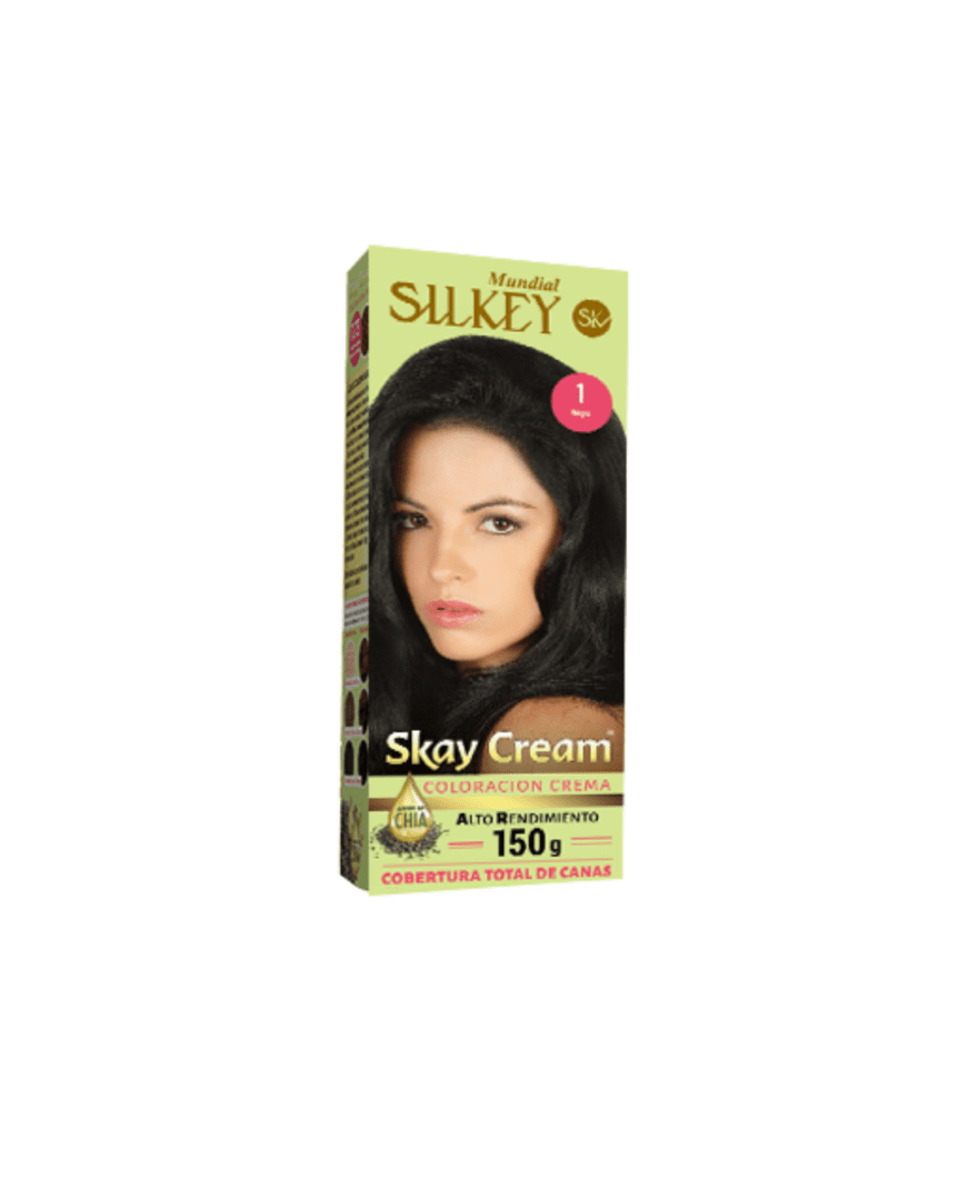 Silkey skay cream alto rendimiento kit N°1 negro
