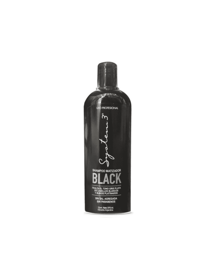 System 3 shampoo matizador black 375ml