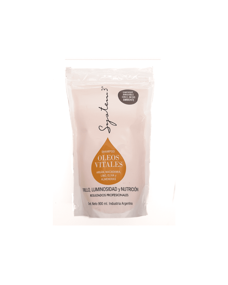 System 3 shampoo oleos vitales doy pack 900ml