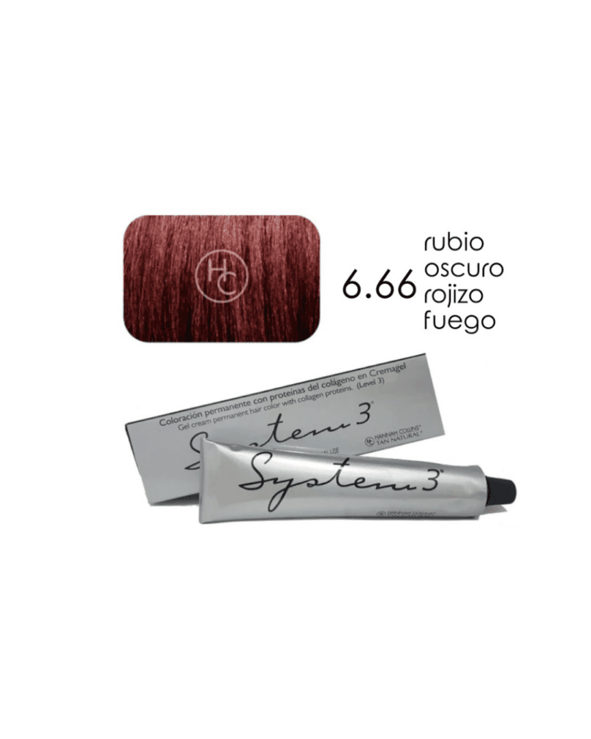 System 3 tintura profesional rojos N°6.66