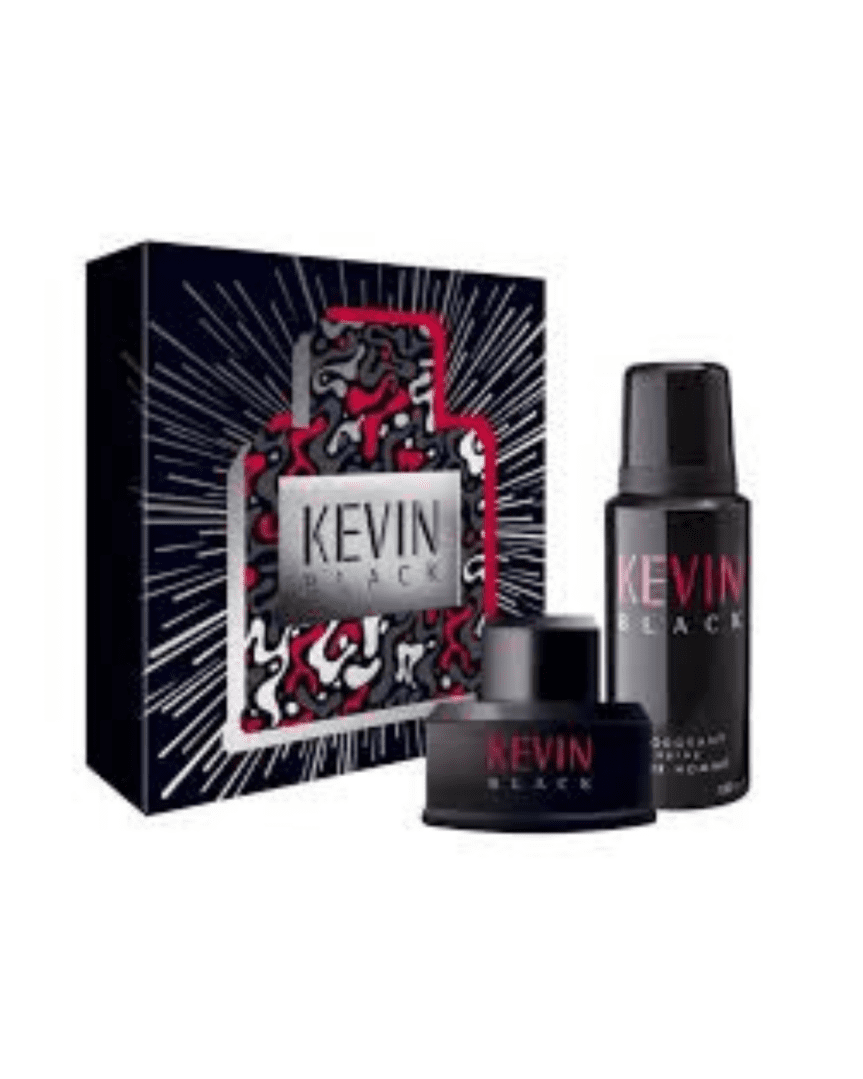 Kevin black edt 60ml + desodorante estuche libro