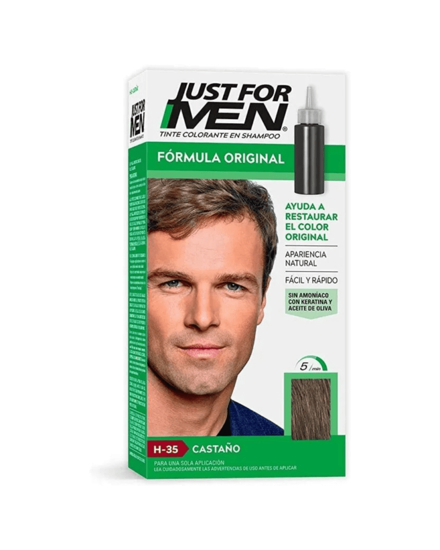 Just for men shampoo color 60ml castaño