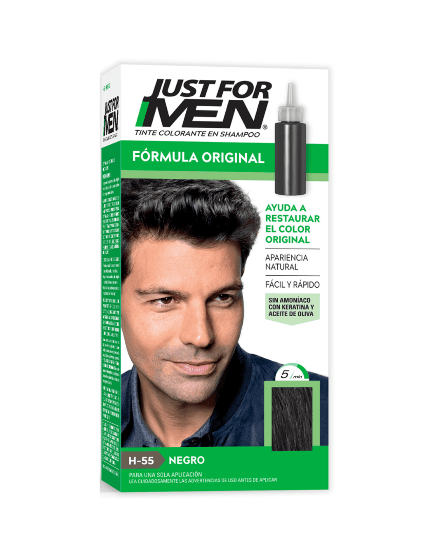 Just for men shampoo color 60ml negro