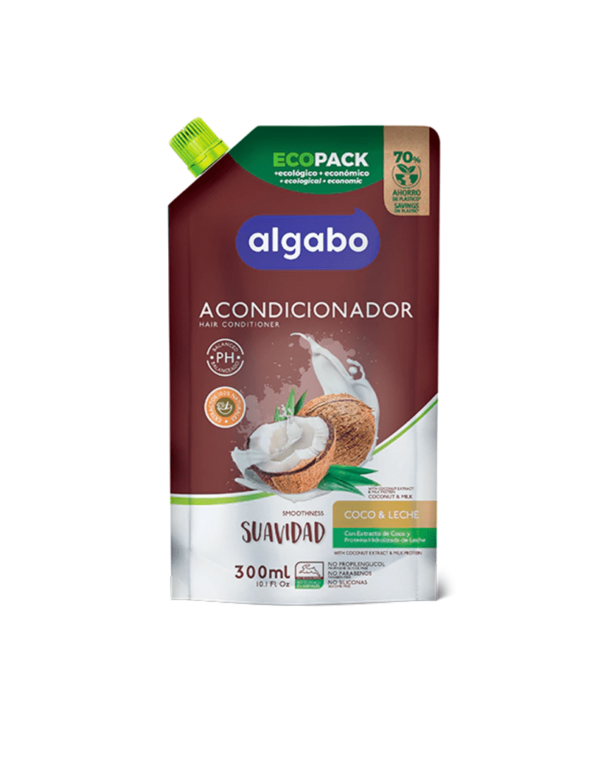 Algabo acondicionador coco y leche doypack 300ml