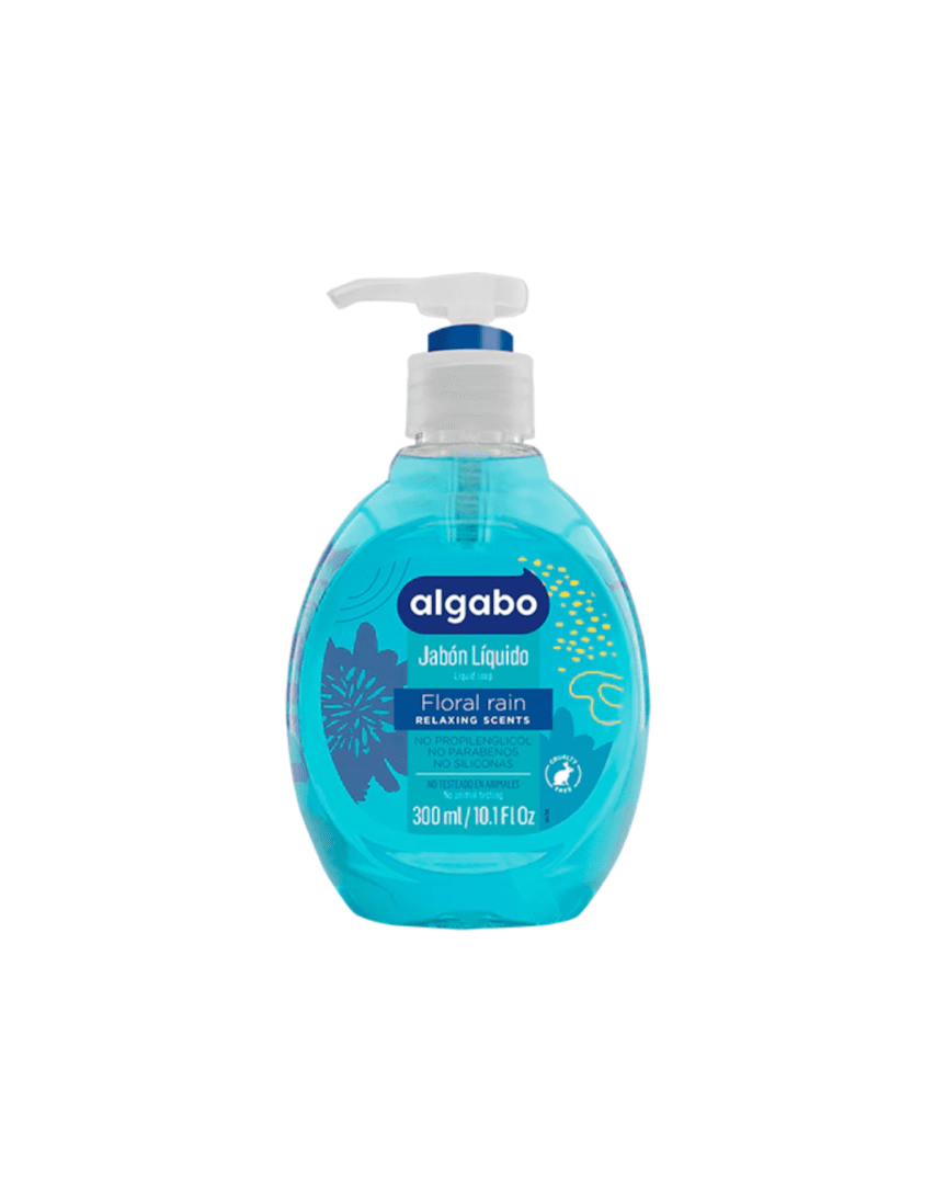 Algabo jabón liquido floral rain con válvula 300ml