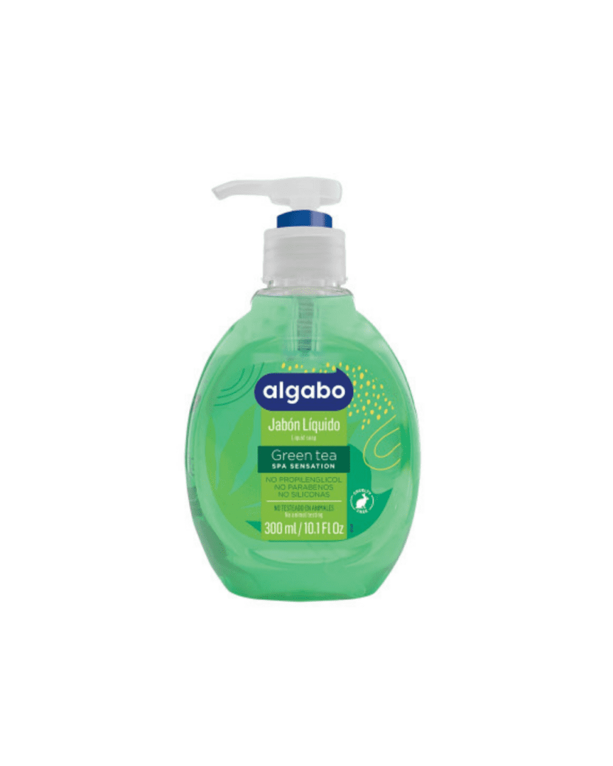 Algabo jabón liquido green tea con válvula 300ml