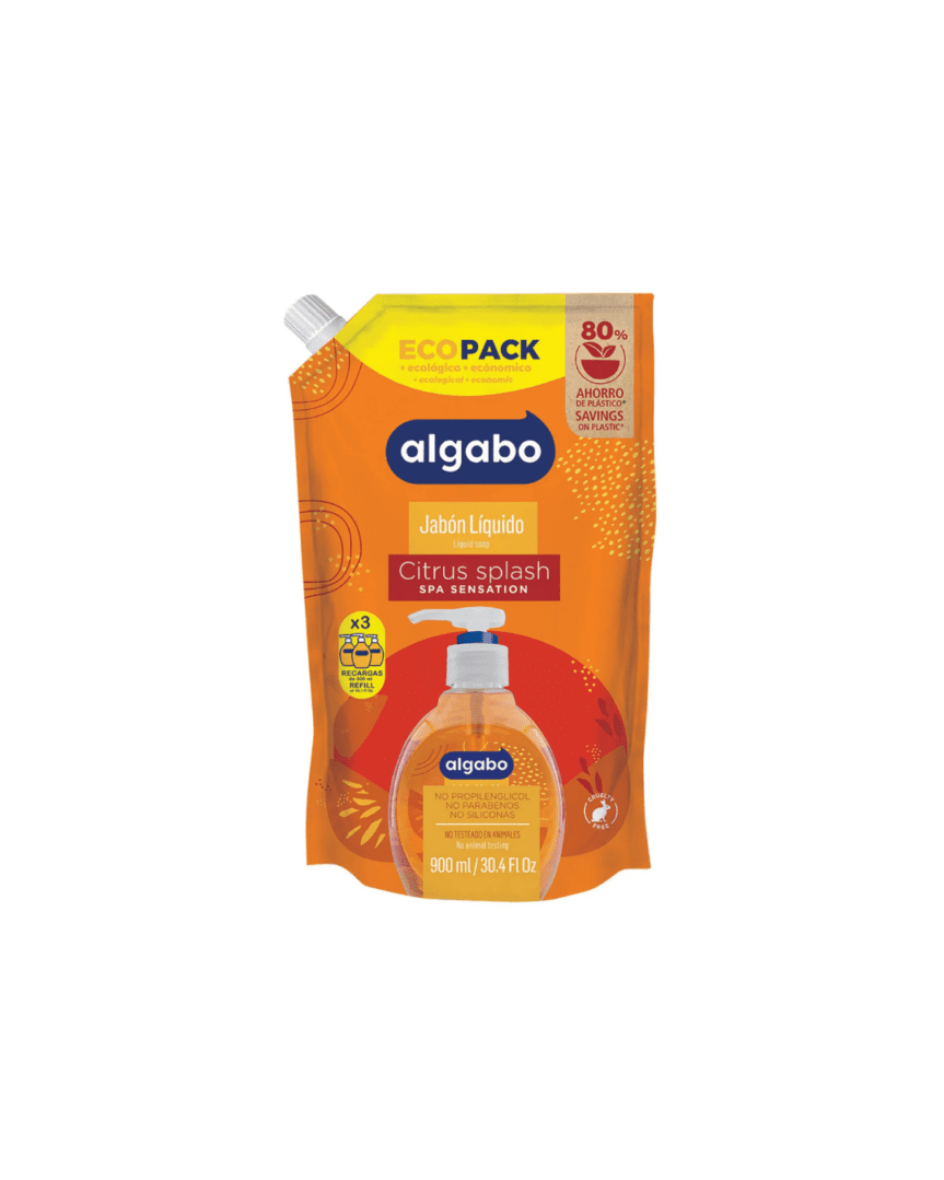 Algabo jabón liquido citrus splash doypack 900ml