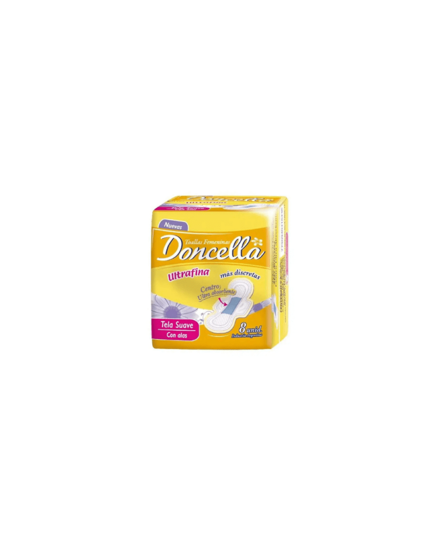 Doncella toalla ultra fina tela x8