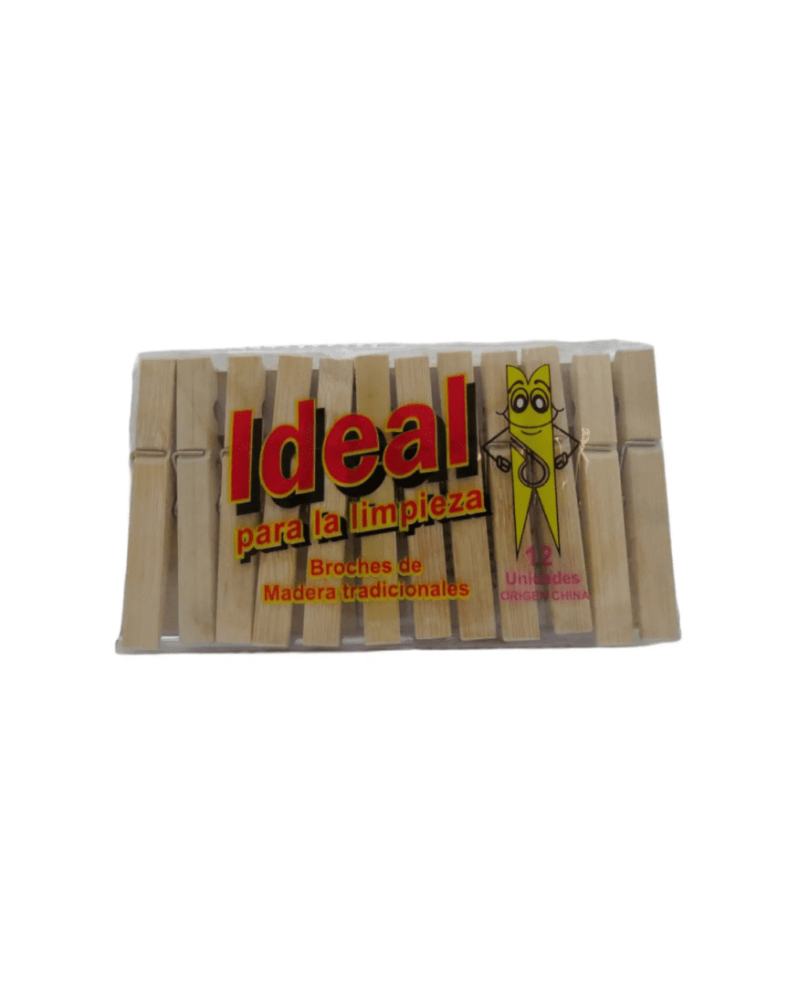 Ideal broches para ropa madera