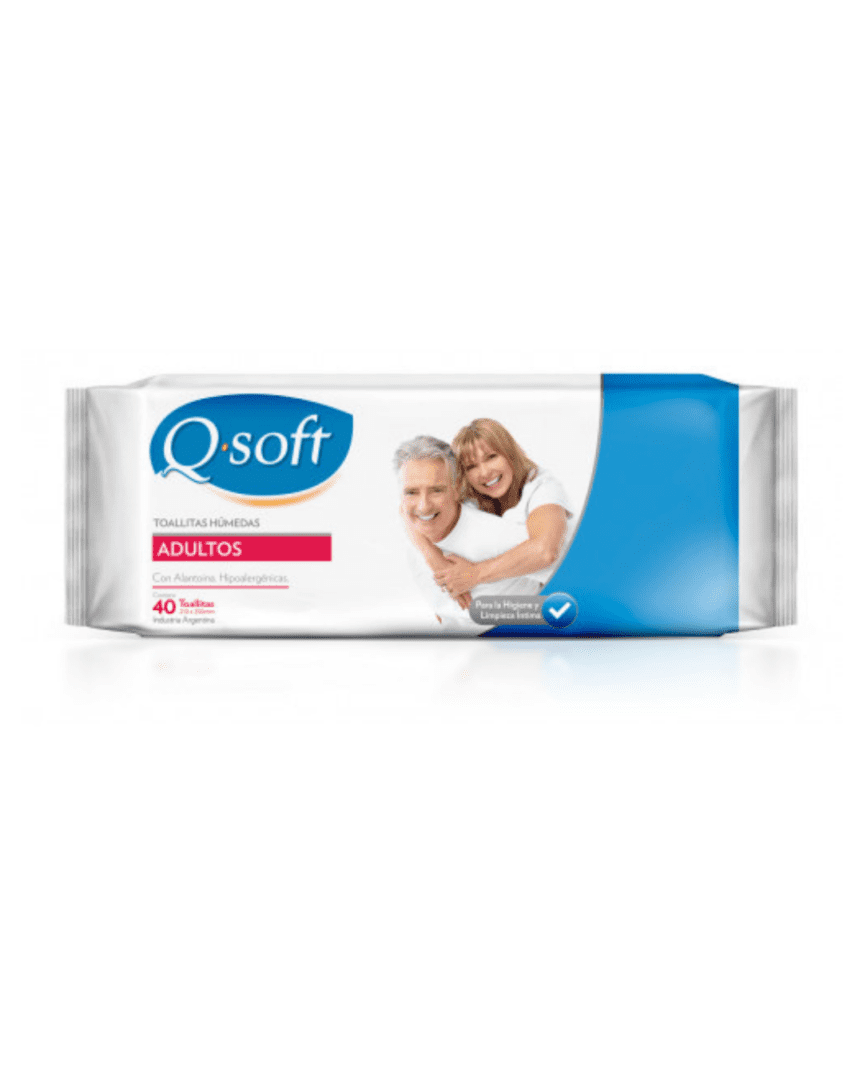 Q-soft toallas húmedas de adulto x40