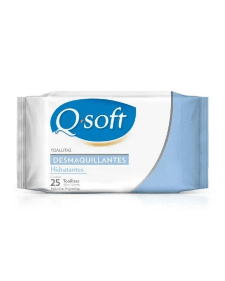 Q-soft Toallas húmedas desmaquillantes hidratante x25