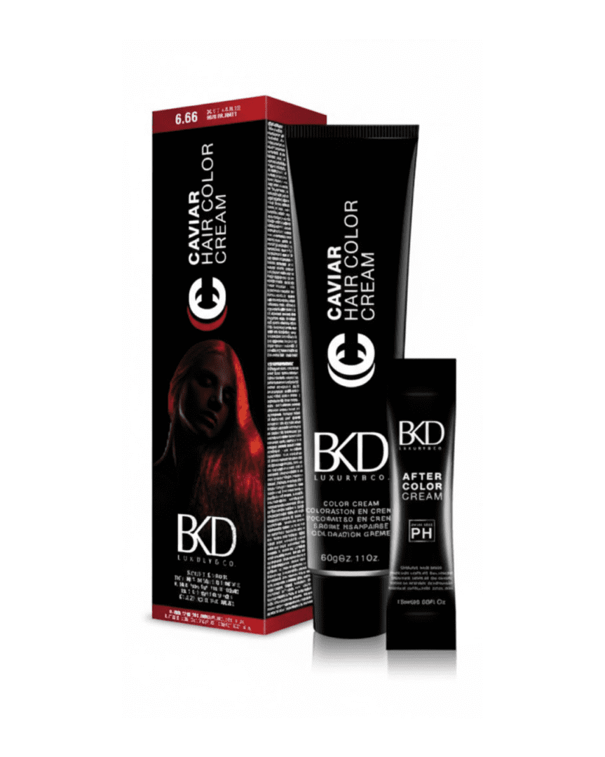 Caviar tintura color cream rubio oscuro rojizo intenso 6.66