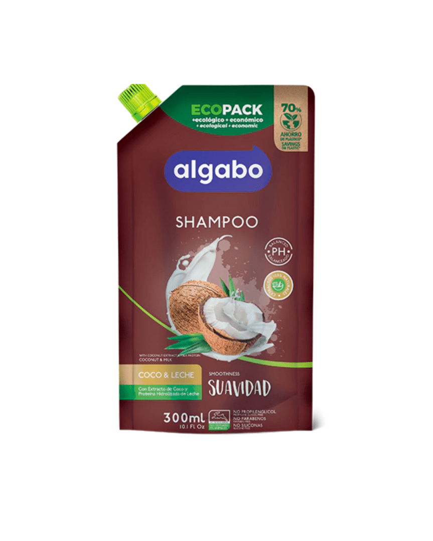 Algabo shampoo coco y leche doypack 300ml
