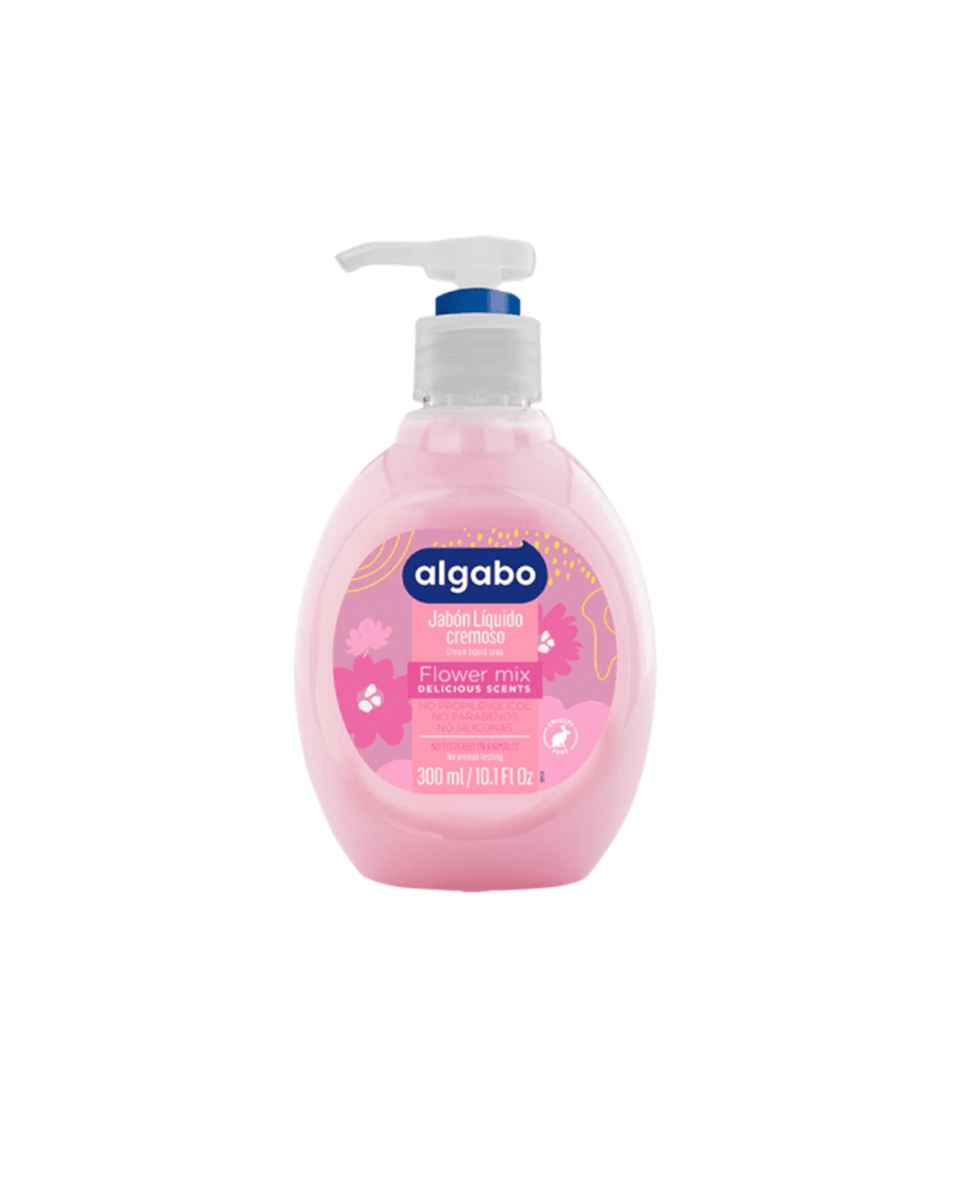 Algabo jabón liquido con válvula flower mix 300ml