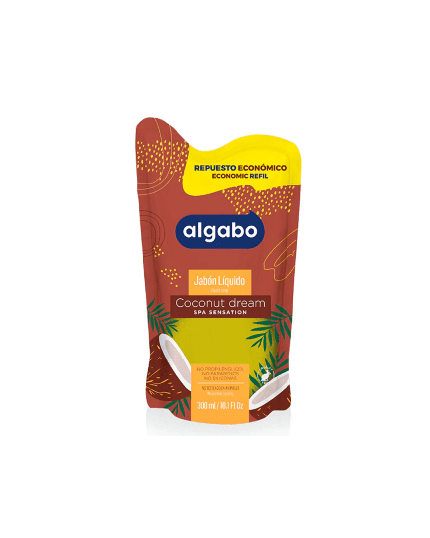 Algabo jabón liquido doypack coco y vainilla 300ml