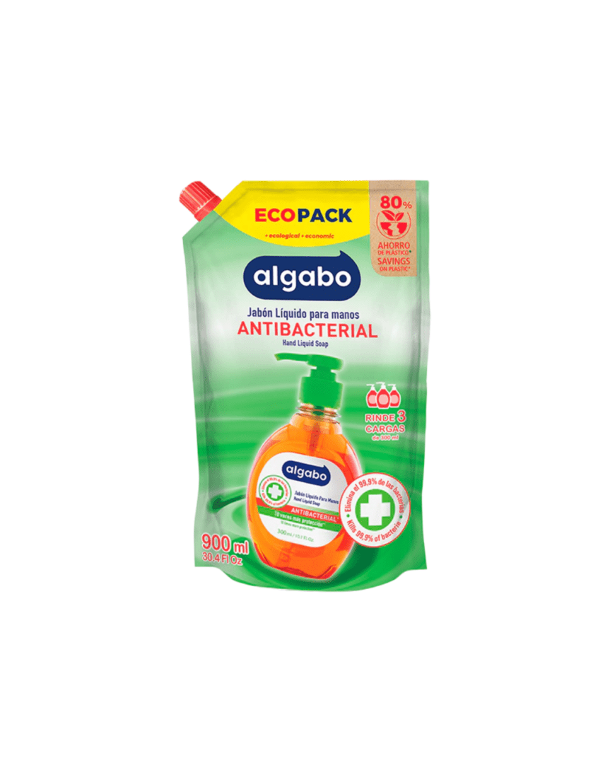 Algabo jabón liquido antibacterial doypack 900ml