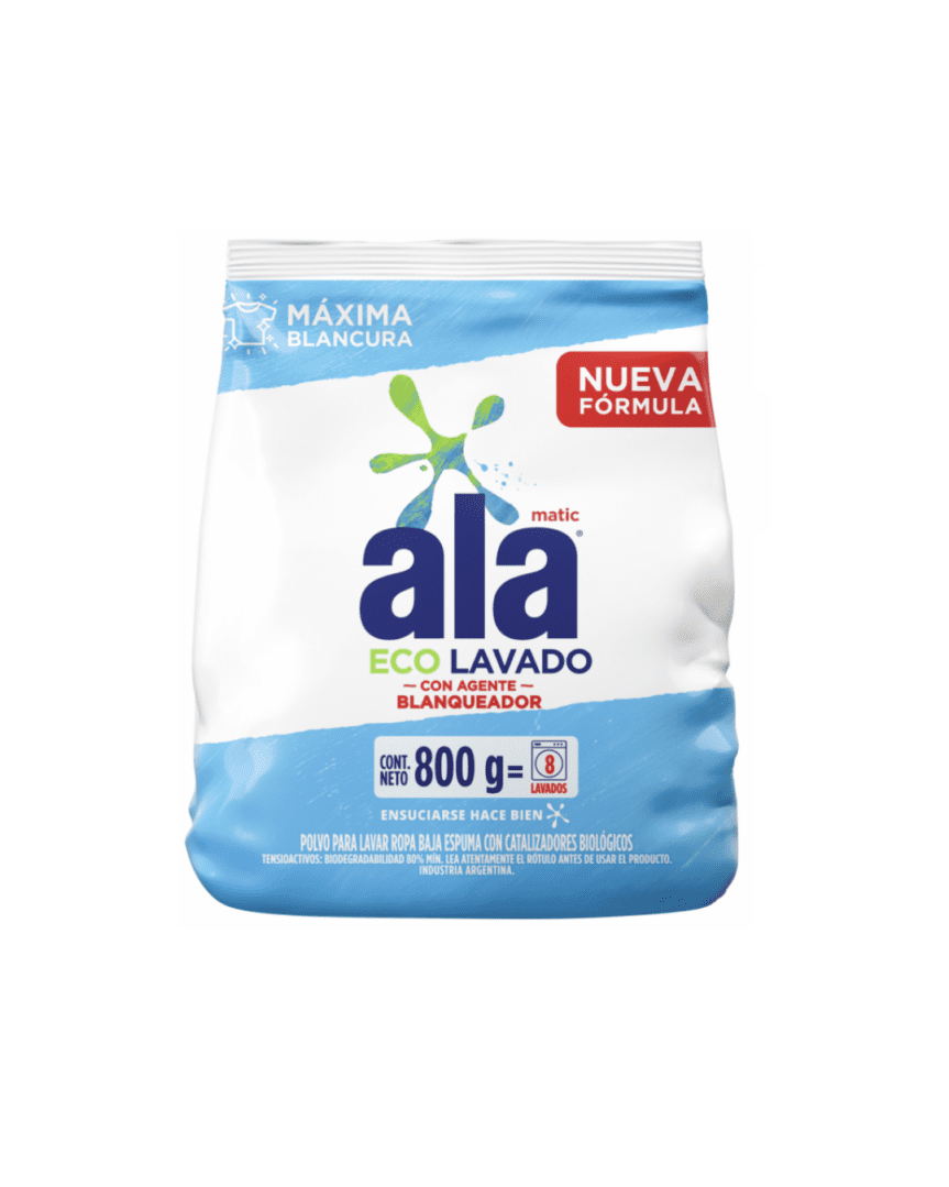 Ala matic polvo máxima suavidad 800gr (stock negativo)