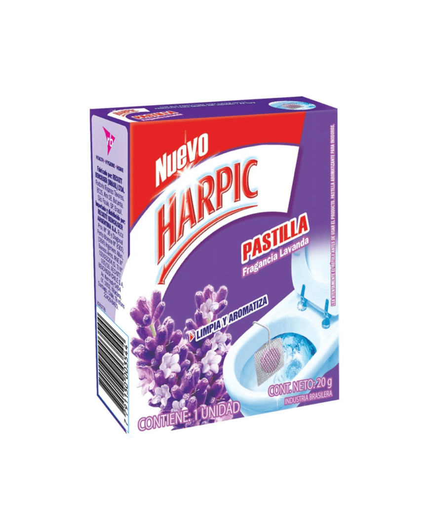 Harpic pastilla adhesiva lavanda 27gr