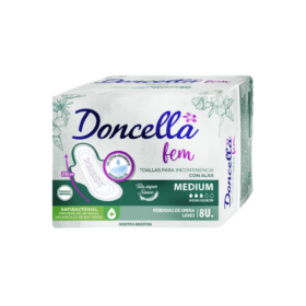 DONCELLA TOALLA INCONTINENCIA LARGA/MED 8UN A51803