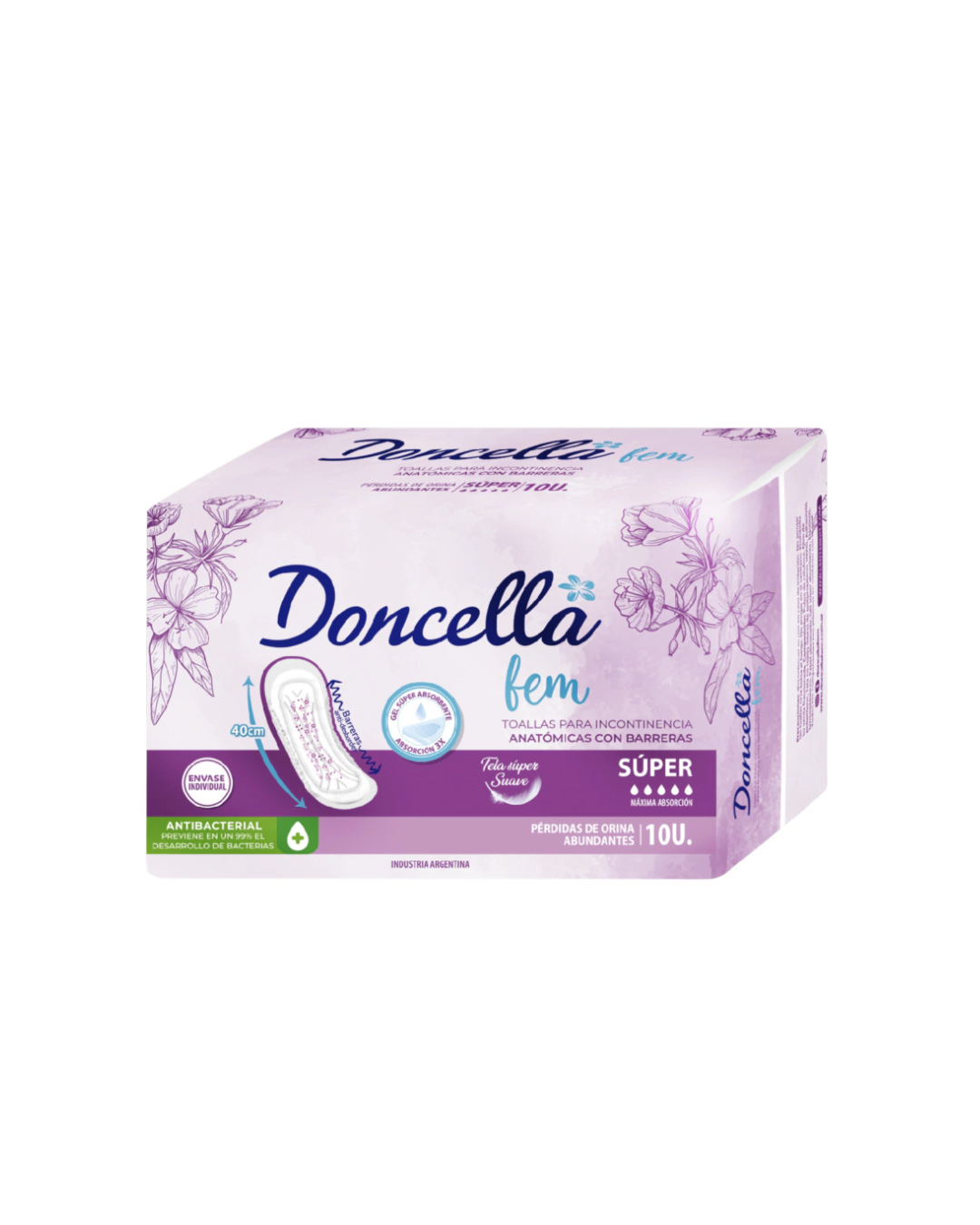 DONCELLA TOALLA INCONTINENCIA SUPER X10 A.51805