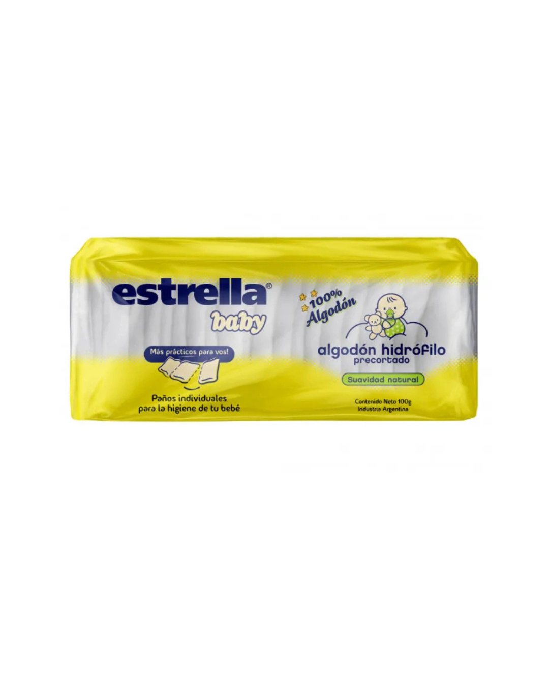 ESTRELLA ALGODON PRECORTADO BABY X 100
