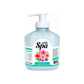 SPA JABON LIQUIDO 310ML C/VALV FLORES BLANCAS