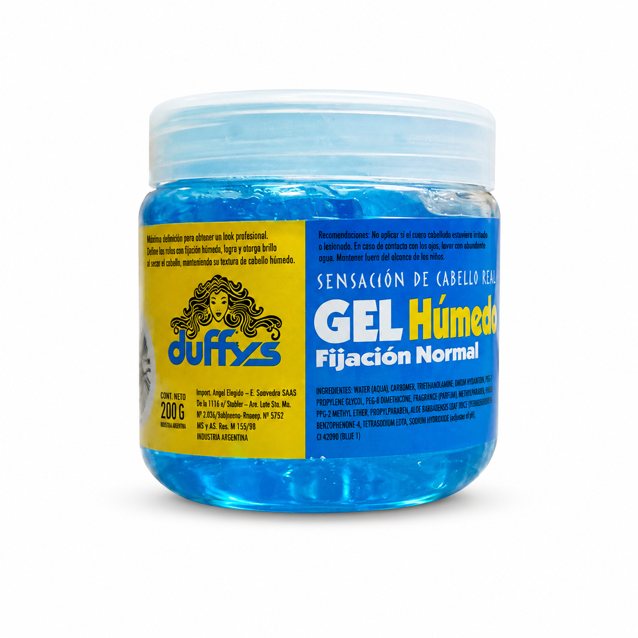DUFFYS GEL HUMEDO 200GR AZUL